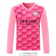 Camiseta Manga Larga Manchester City Portero Pink 2020/2021