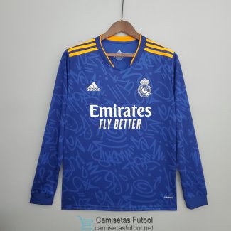 Camiseta Manga Larga Real Madrid 2ª Equipación 2021/2022