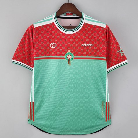 jurar Advertencia tugurio Camiseta Marruecos x Gucci Special Edition Green 2022/2023 l camisetas  Marruecos baratas