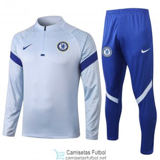 Chelsea Sudadera De Entrenamiento Light Grey + Pantalon 2020/2021