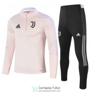 Juventus Sudadera De Entrenamiento Pink + Pantalon Black 2021/2022