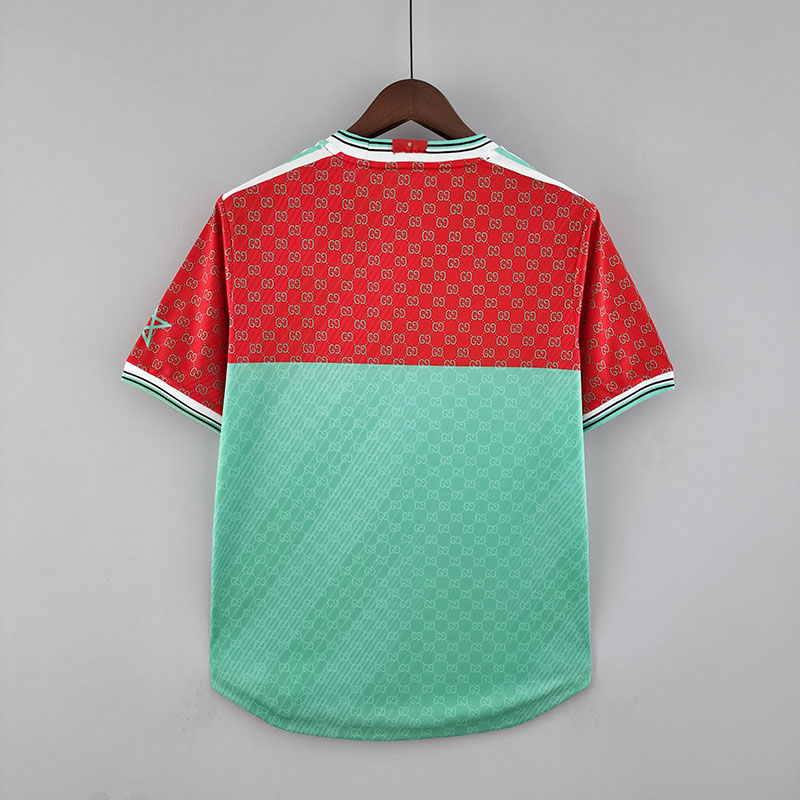 jurar Advertencia tugurio Camiseta Marruecos x Gucci Special Edition Green 2022/2023 l camisetas  Marruecos baratas