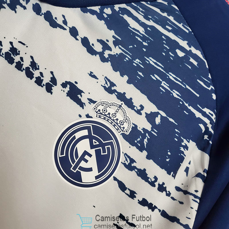 Camiseta Real Madrid Training White Blue 2020/2021